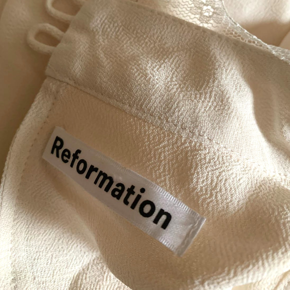 Reformation Cream Embroidered Blouse - Picture 11 of 11